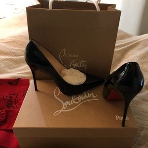 Christian Louboutin patent leather shoe size 38